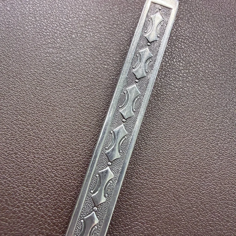 Douglass Korea Stainless Steel Flatware Spoons Geometric Pattern Set‎ of 5